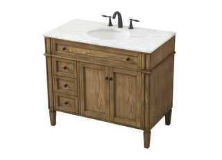 40 inch Single bathroom vanity in driftwood