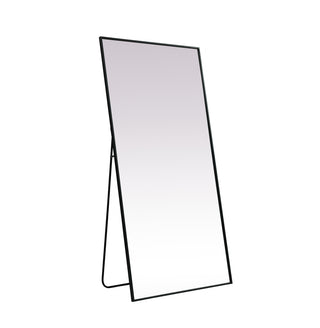 Metal Frame Rectangle Full Length Mirror 36x72 Inch in Black