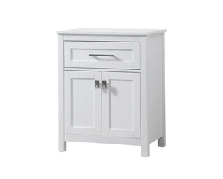 24 Inch Wide Bathroom Storage Freestanding Cabinet In White
