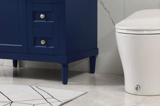 32 inch Single bathroom vanity in blue