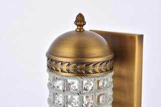 Olivia 1 light French Gold Wall Sconce Clear Royal Cut Crystal