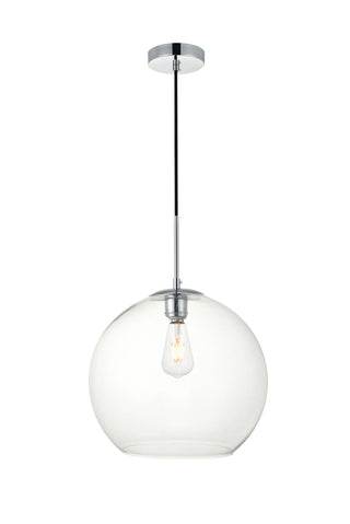 Baxter 1 Light Chrome Pendant With Clear Glass