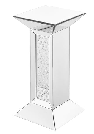 12 inch Crystal End Table in Clear Mirror Finish