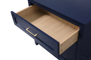 30 Inch Wide Bathroom Storage Freestanding Cabinet In Blue