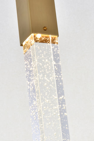 Weston 7 lights pendant in satin gold