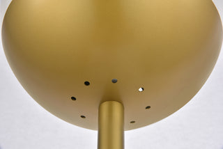 Eclipse 1 Light Brass Floor Lamp With Frosted White Glass