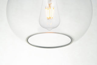 Destry 1 Light Brass Pendant With Clear Glass