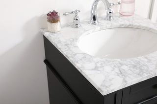 21 inch Single bathroom vanity in black