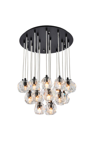 Eren 24 lights black pendant