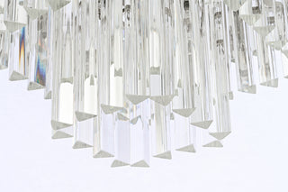 Sydney 21.5 inch square crystal chandelier in polished nickel