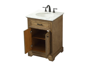 24 inch Single bathroom vanity in driftwood