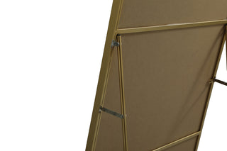 Metal Frame Rectangle Full Length Mirror 30x72 Inch in Brass