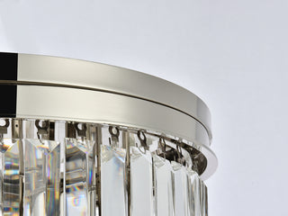 Sydney 9 light polished nickel Flush Mount Clear Royal Cut Crystal