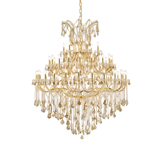 Maria Theresa 49 light Gold Chandelier Golden Teak (Smoky) Royal Cut Crystal