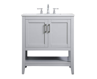 30 inch Single Bathroom Vanity in Grey