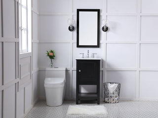 19 in. Single bathroom vanity set in Black