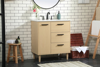 30 inch bathroom vanity in Maple