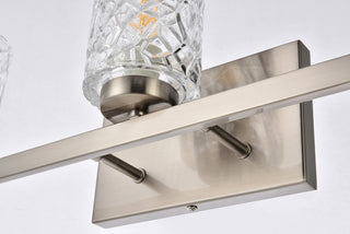 Cassie 5 lights bath sconce in satin nickel with clear shade