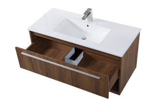 40 inch  Single Bathroom Floating Vanity in Walnut Brown