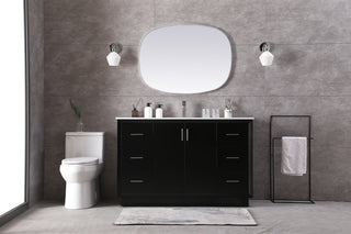 54 Inch SIngle Bathroom Vanity In Black