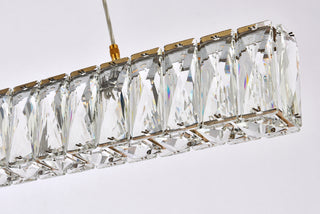 Monroe 31 inch LED linear pendant in gold