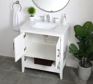 30 inch Single Bathroom Vanity in White