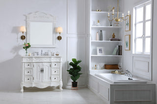 42 in. Single Bathroom Vanity set in antique white