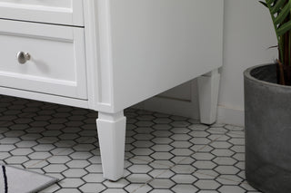 60 inch Single bathroom vanity in white