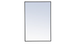 Metal frame Rectangle Mirror 28 inch Black