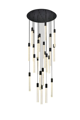 Weston 25 lights pendant in black