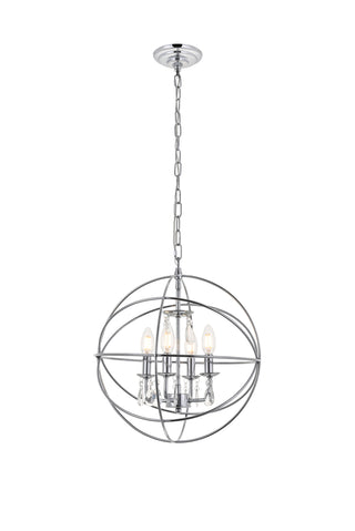 Wallace 4 light Chrome Pendant