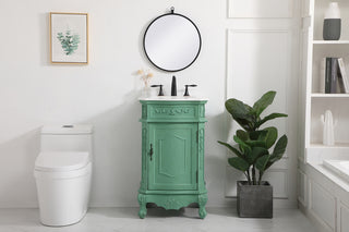 21 inch Single bathroom vanity in vintage mint