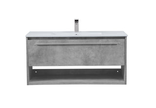 40 inch  Single Bathroom Floating Vanity in Concrete Grey