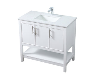 36 Inch SIngle Bathroom Vanity In White