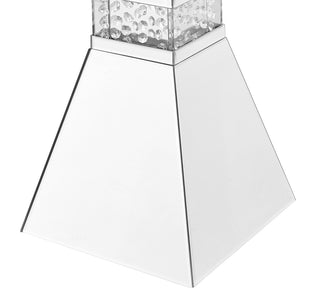 12 inch Crystal End Table in Clear Mirror Finish