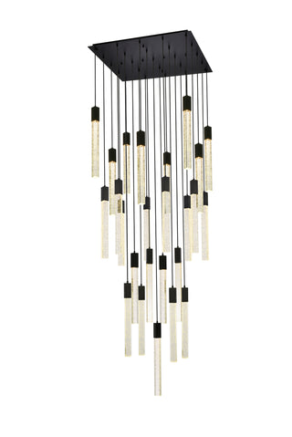 Weston 25 lights pendant in black