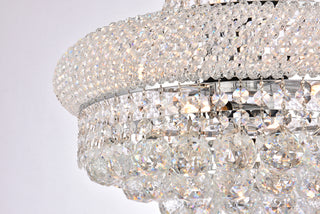 Primo 8 light Chrome Pendant Clear Royal Cut Crystal