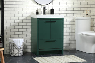 24 inch Single bathroom vanity in Green