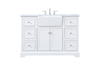 48 inch Single bathroom vanity in white