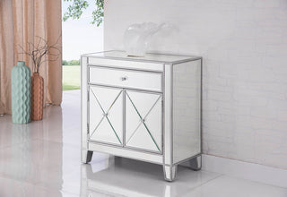 1 Drawer 2 Doors Cabinet 28 in. x 13-1/4 in. x 28-1/4 in. in silver paint