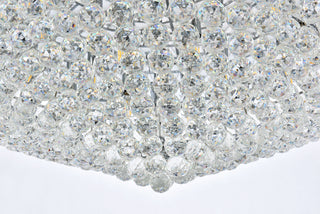 Primo 30 light Chrome Flush Mount Clear Royal Cut Crystal