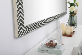 Rectangular mirror 60x30 inch in chevron