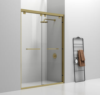 Semi-frameless shower door 60 x 76 Brushed Gold