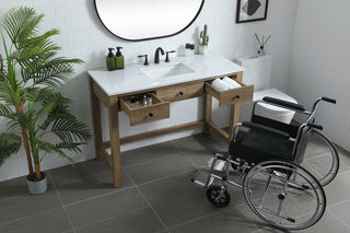 48 Inch ADA Compliant Bathroom Vanity In Natural Oak