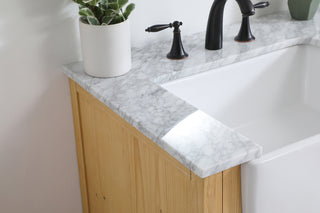 36 inch Single bathroom vanity in natural wood