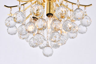 Toureg 3 light Gold Flush Mount Clear Royal Cut Crystal