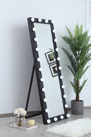 Brenda 24 inch by 71 inch plug in LED 5000K mirror in black