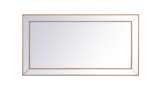 Iris beaded mirror 60 x 32 inch in antique gold