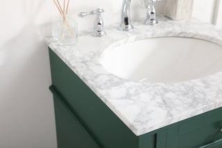 21 inch Single bathroom vanity in green