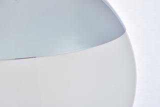 Eclipse 1 Light Chrome Pendant With Frosted White Glass